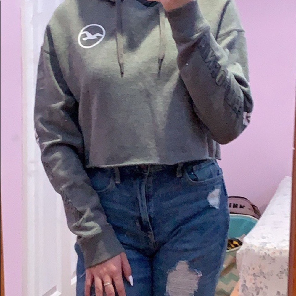 Hollister crop hoodie